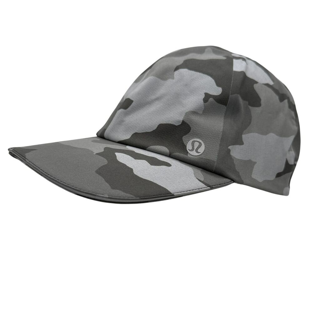 Lululemon Gray Camo Running Hat OS Adjustable Athletic Baseball Cap
